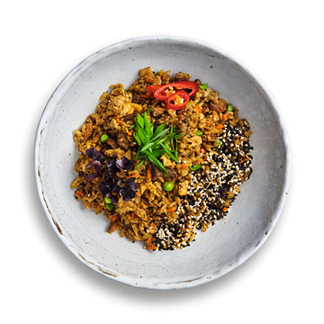 Тяхан с говядиной в соусе карри