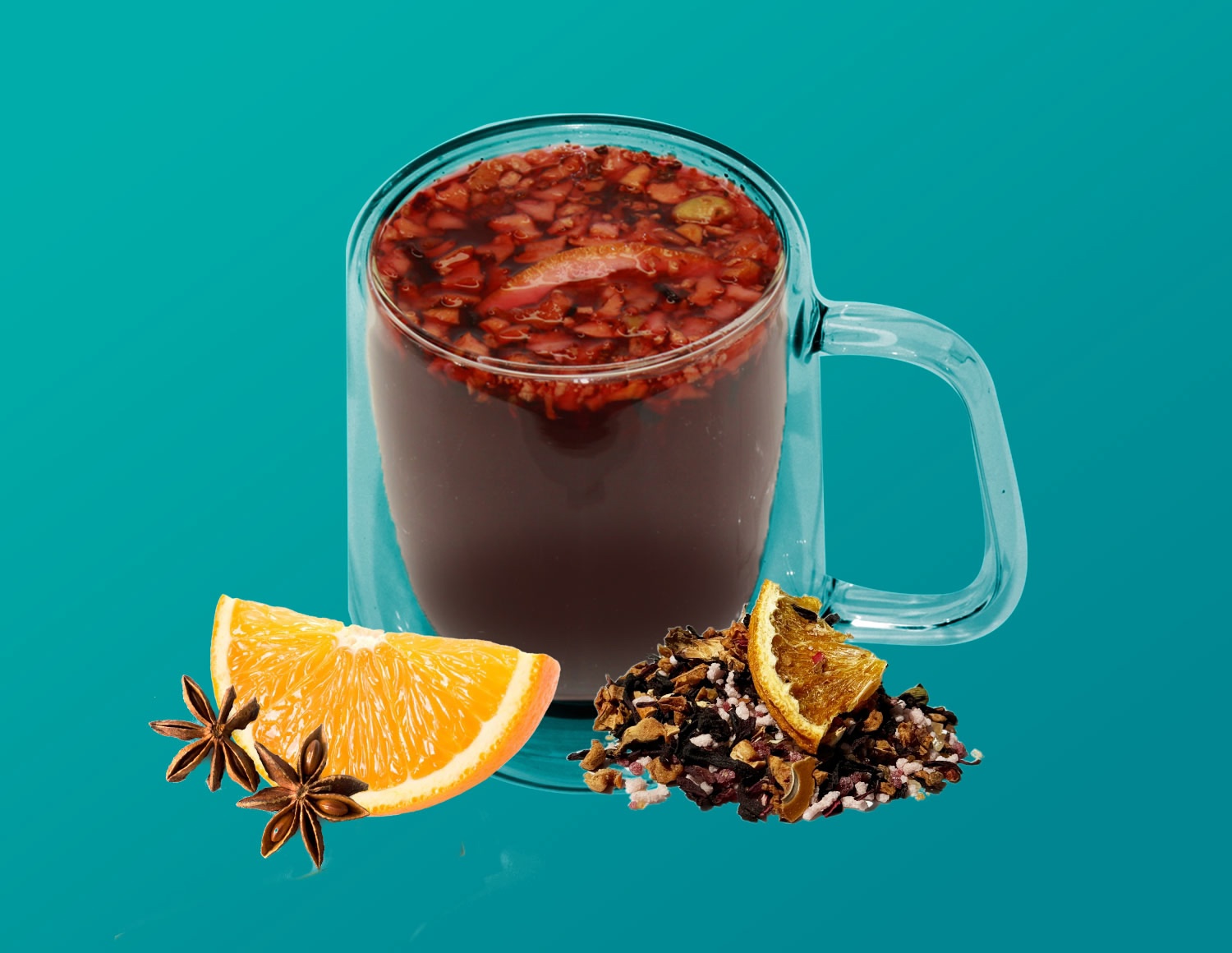 Чайный глинтвейн с фруктами и специями