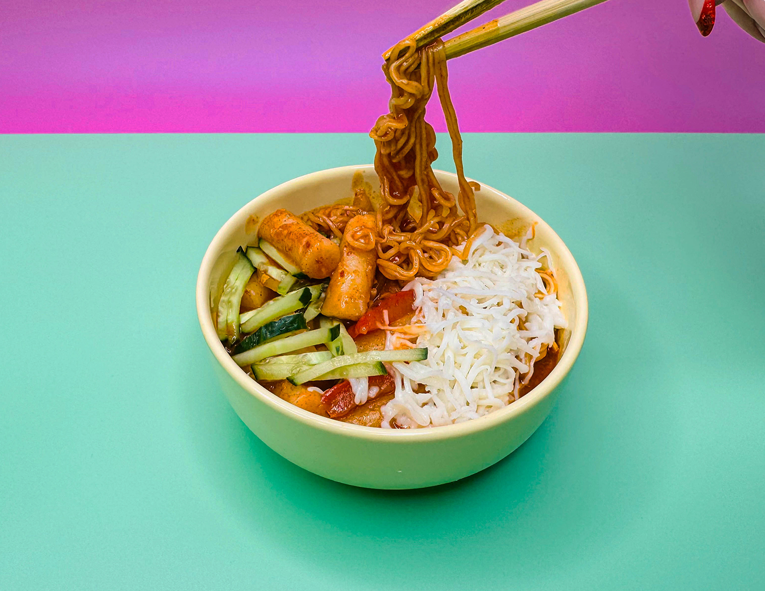 Рапокки с овощами в Жгучем соусе