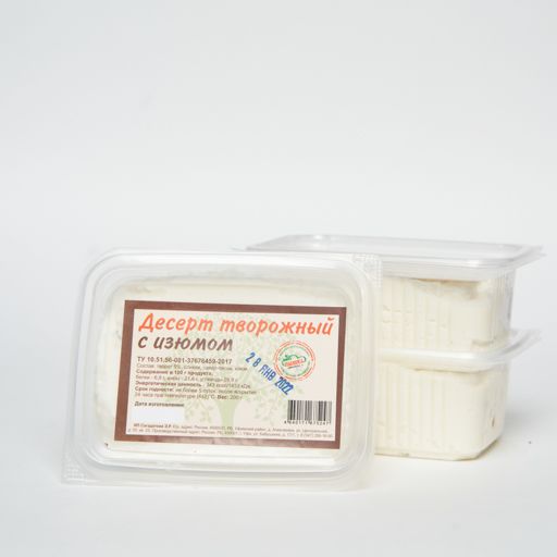 Десерт творожный с изюмом 220 г