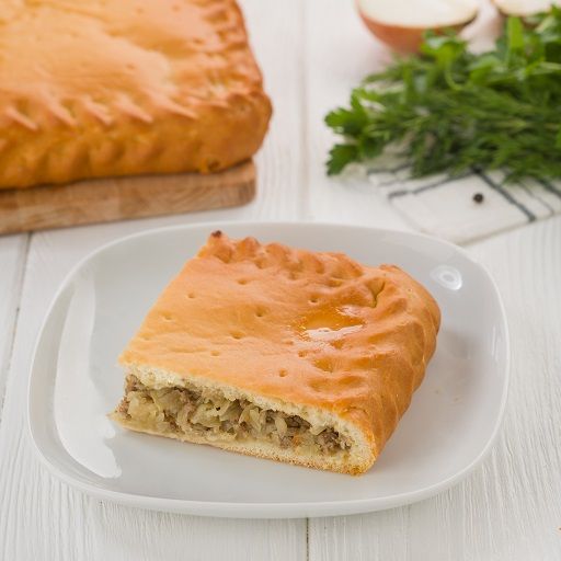 Пирог с капустой и грибами