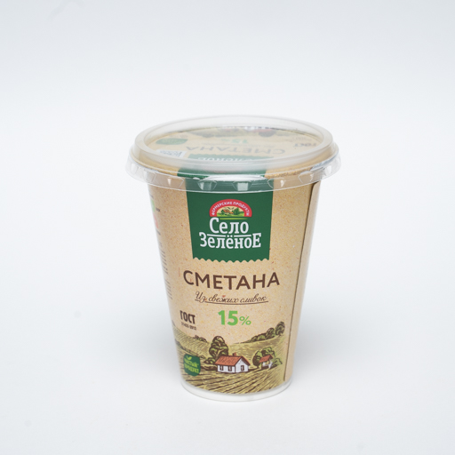 Сметана СелоЗеленое 15% 300 г