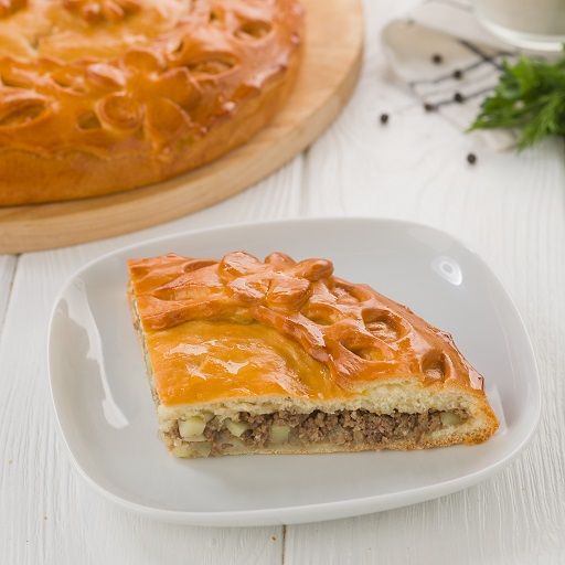 Пирог Праздничный мясо, картофель