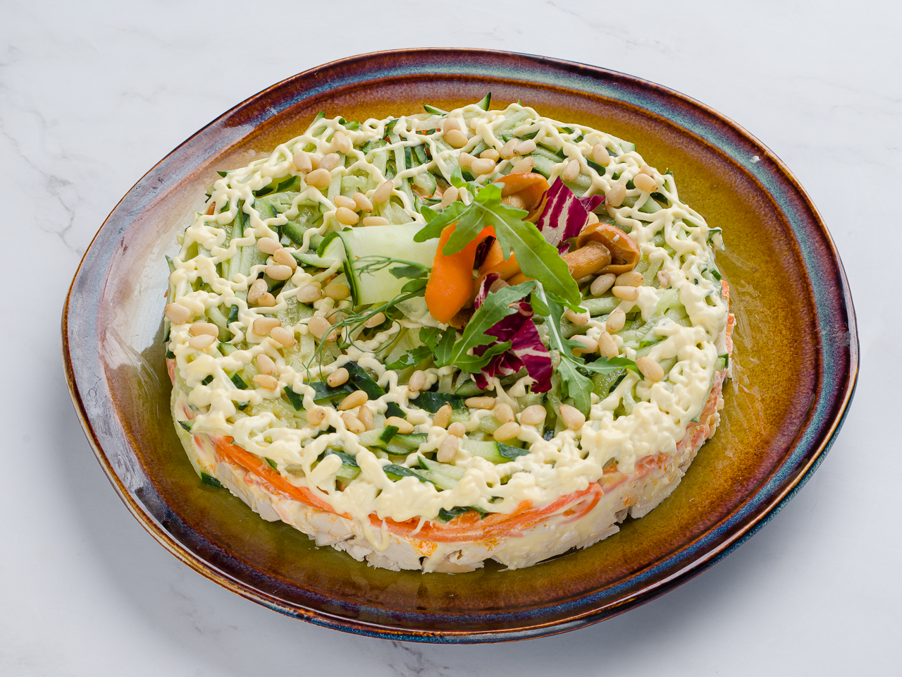 Традиционный салат-торт 