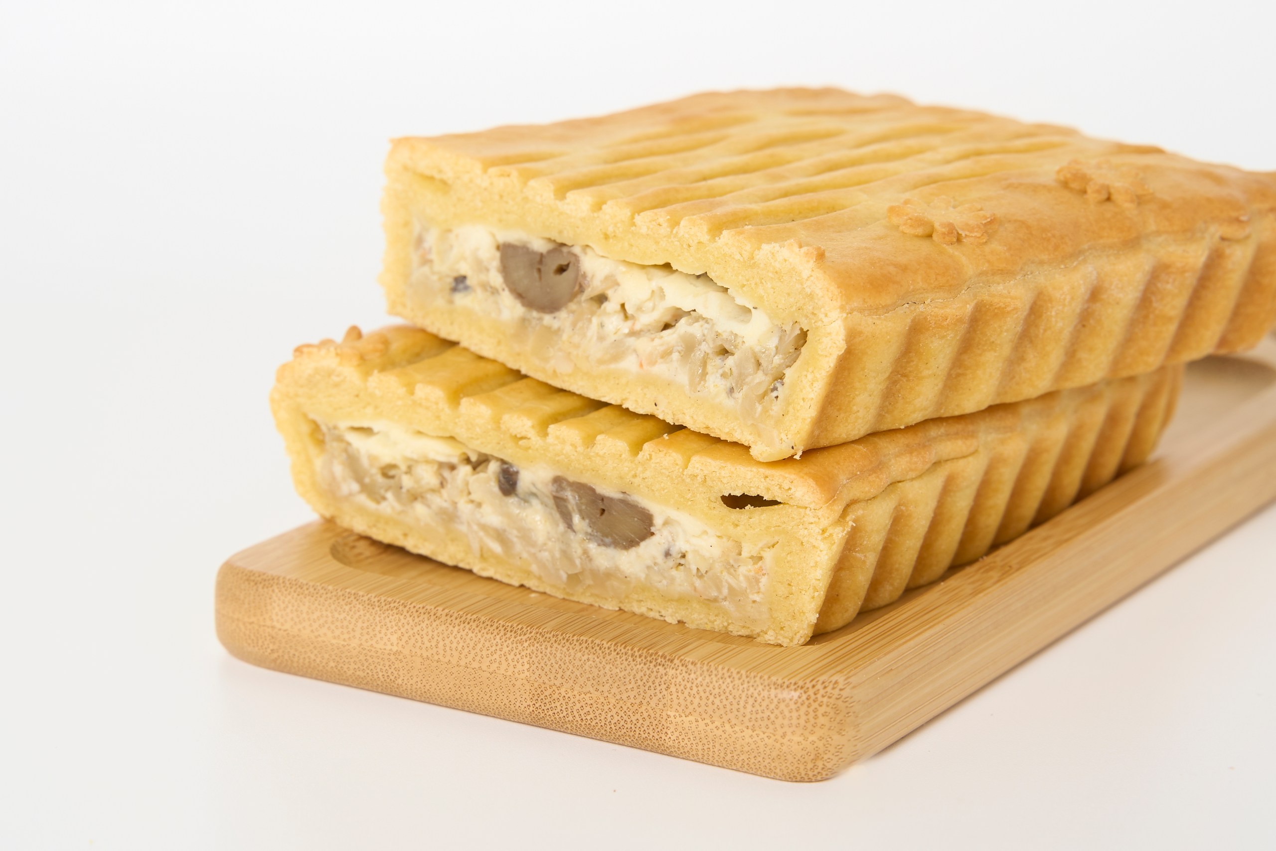 Пирог сытный с курицей и грибами