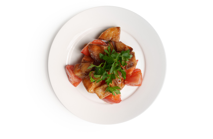 Салат из запеченных баклажанов