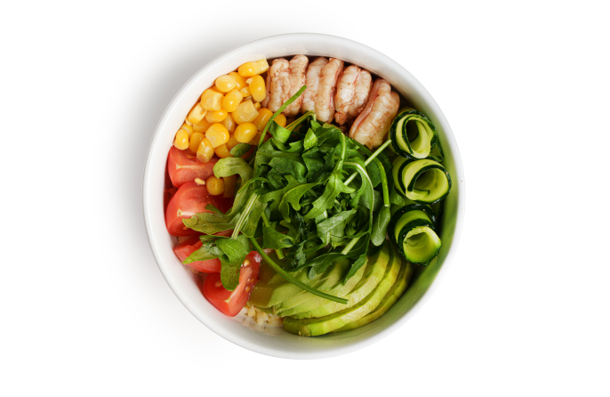 Боул с креветками