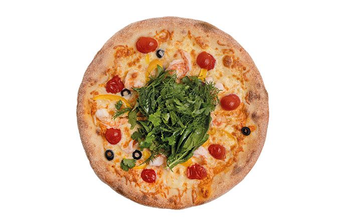 Пицца Средиземноморская с креветками, 40 см