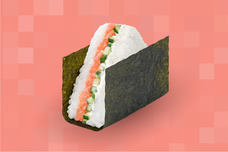 Онигири с лососем