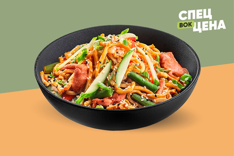 Лапша с курицей в соусе Терияки 