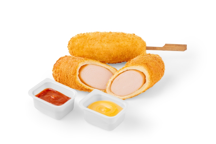 Корн-дог с сосиской в сухарях