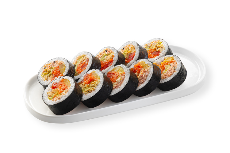 Кимбап с крабовым салатом