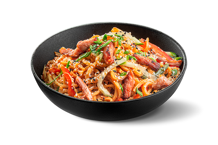 Лапша со свининой соусе Терияки 